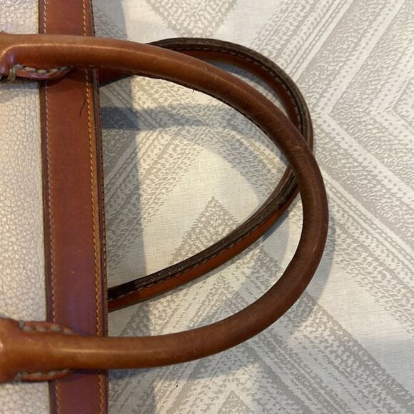 Dooney & Bourke Ivory & Brown Vintage Satchel Bag - Picture 4 of 9